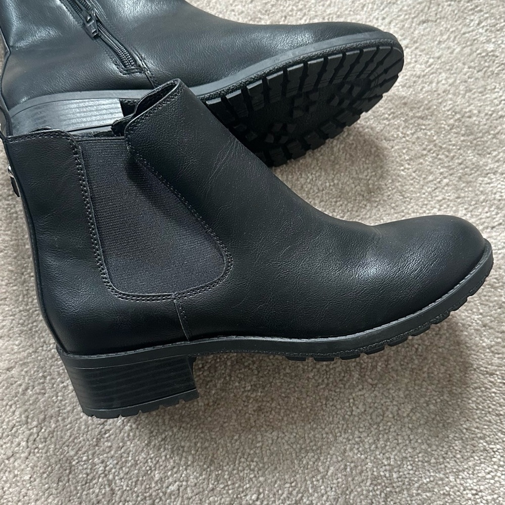 Style & Co Black Ankle Booties with Chelsea Design